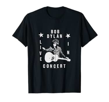 Amazon.com: Bob Dylan Official Live In Concert T-Shirt